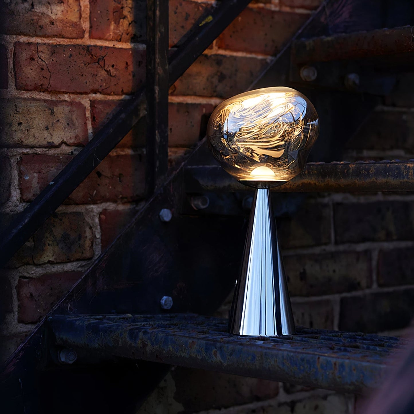 Lava Table Lamp | Metal & Acrylic | Gold or Silver