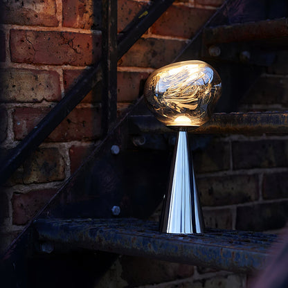Lava Table Lamp | Metal & Acrylic | Gold or Silver