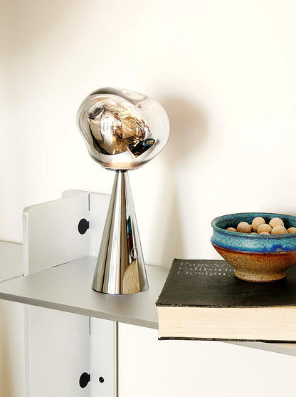 Lava Table Lamp | Metal & Acrylic | Gold or Silver