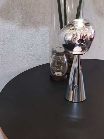 Lava Table Lamp | Metal & Acrylic | Gold or Silver