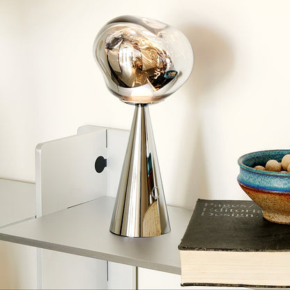 Lava Table Lamp | Metal & Acrylic | Gold or Silver
