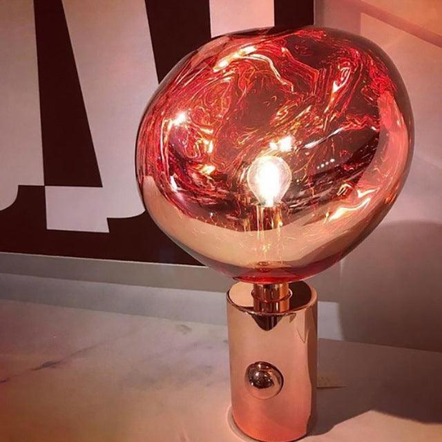 Lava Table Lamp | Metal & PVC | Gold, Rose Gold, Smoky Gray, Silver