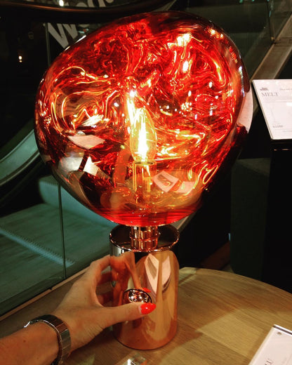 Lava Table Lamp | Metal & PVC | Gold, Rose Gold, Smoky Gray, Silver