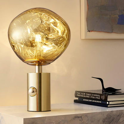Lava Table Lamp | Metal & PVC | Gold, Rose Gold, Smoky Gray, Silver