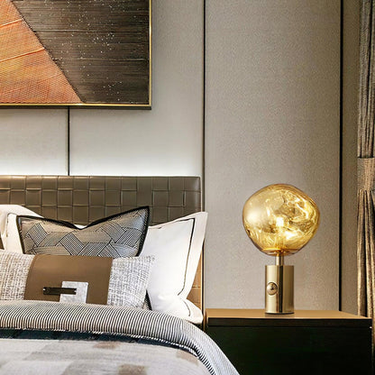 Lava Table Lamp | Metal & PVC | Gold, Rose Gold, Smoky Gray, Silver