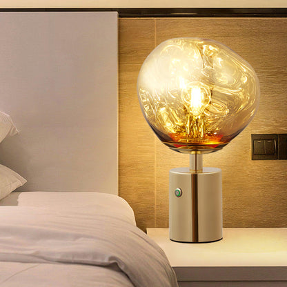 Lava Table Lamp | Metal & PVC | Gold, Rose Gold, Smoky Gray, Silver
