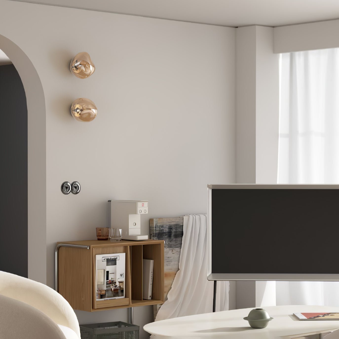 Lava Wall Lamp | Metal, PVC | Chrome, Rose Gold, Gold, Smoke Grey, Silver