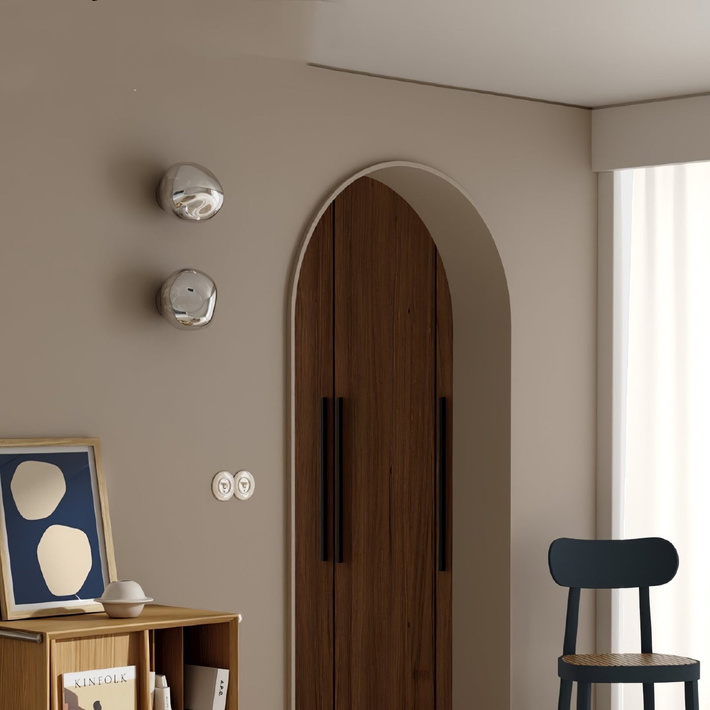 Lava Wall Lamp | Metal, PVC | Chrome, Rose Gold, Gold, Smoke Grey, Silver