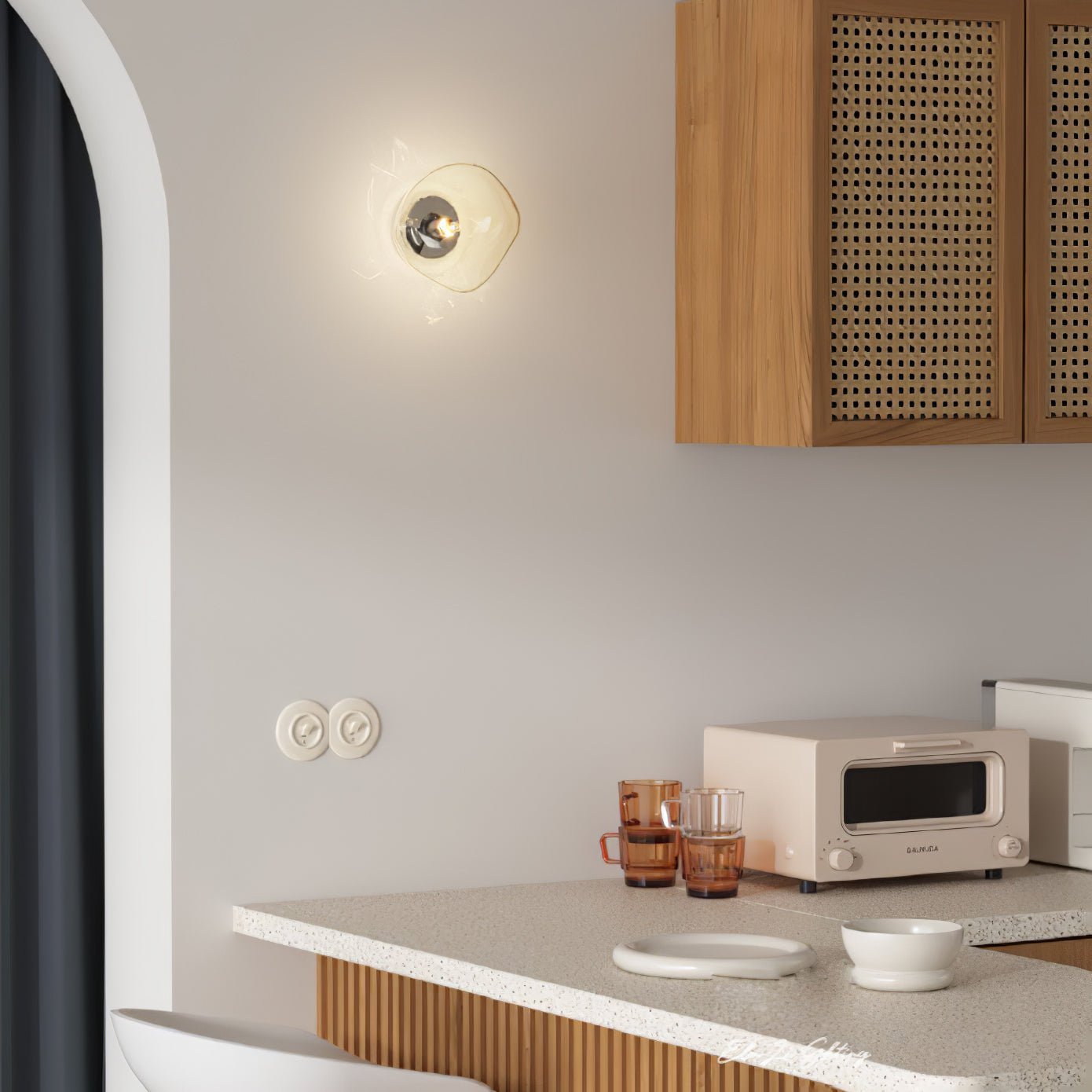 Lava Wall Lamp | Metal, PVC | Chrome, Rose Gold, Gold, Smoke Grey, Silver