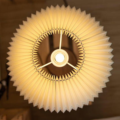 Table Lamp | Walnut & Brass | Beige Shade