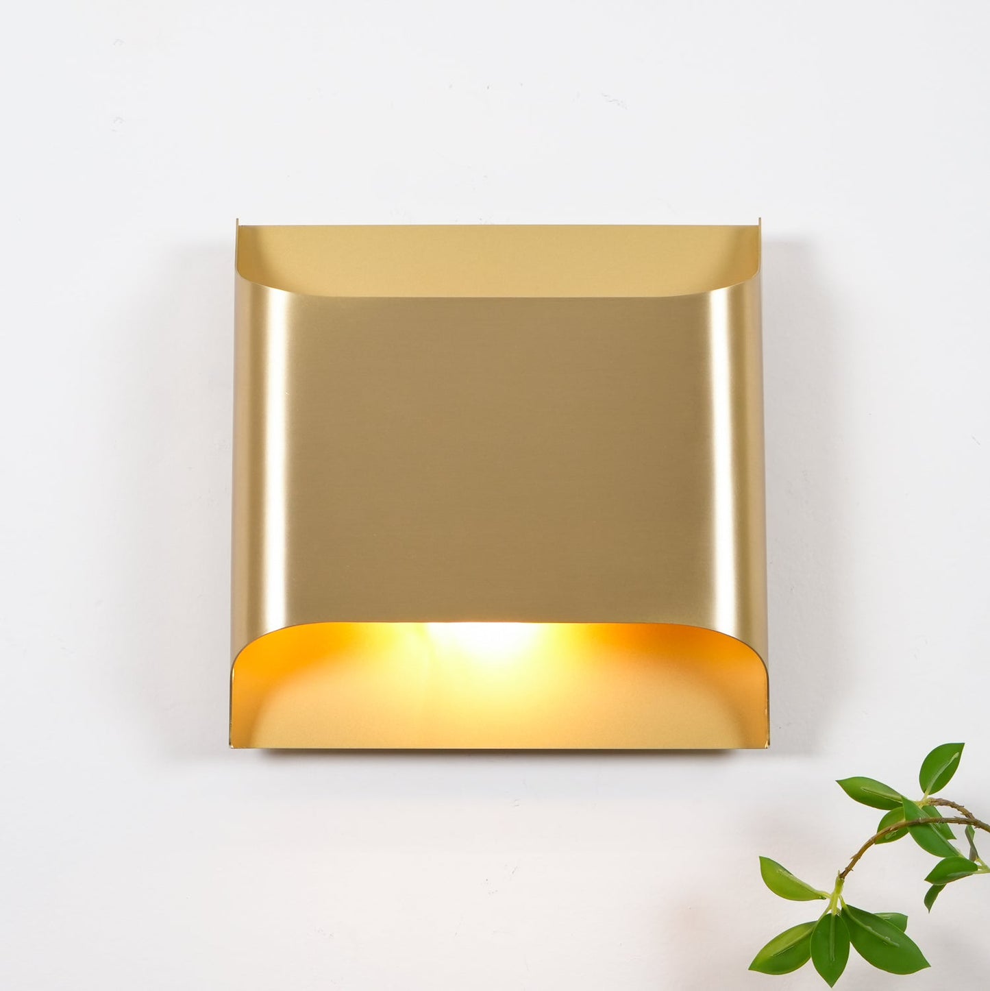 Brass Wall Lamp | Shiny Oil Varnish Finish | 25cm Diameter