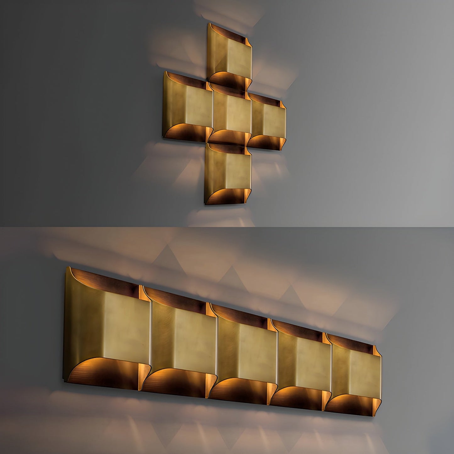 Brass Wall Lamp | Shiny Oil Varnish Finish | 25cm Diameter