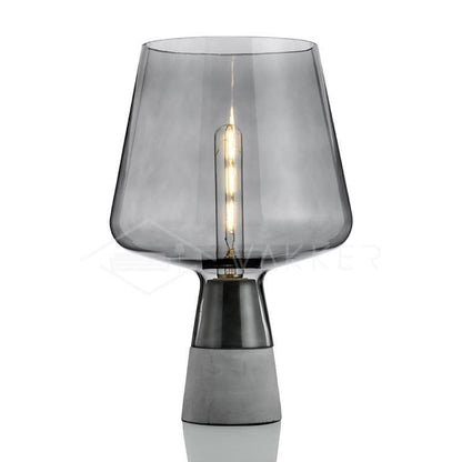 Leimu Table Lamp | Concrete & Mouthblown Glass | Grey