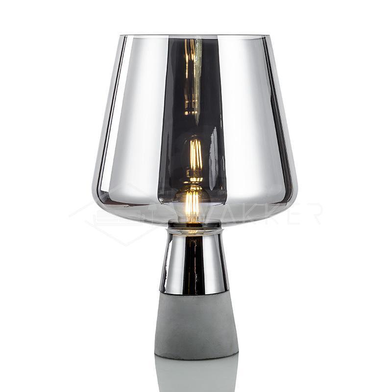 Leimu Table Lamp | Concrete & Mouthblown Glass | Grey
