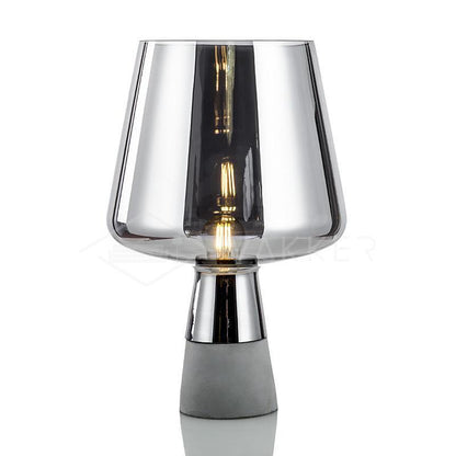 Leimu Table Lamp | Concrete & Mouthblown Glass | Grey