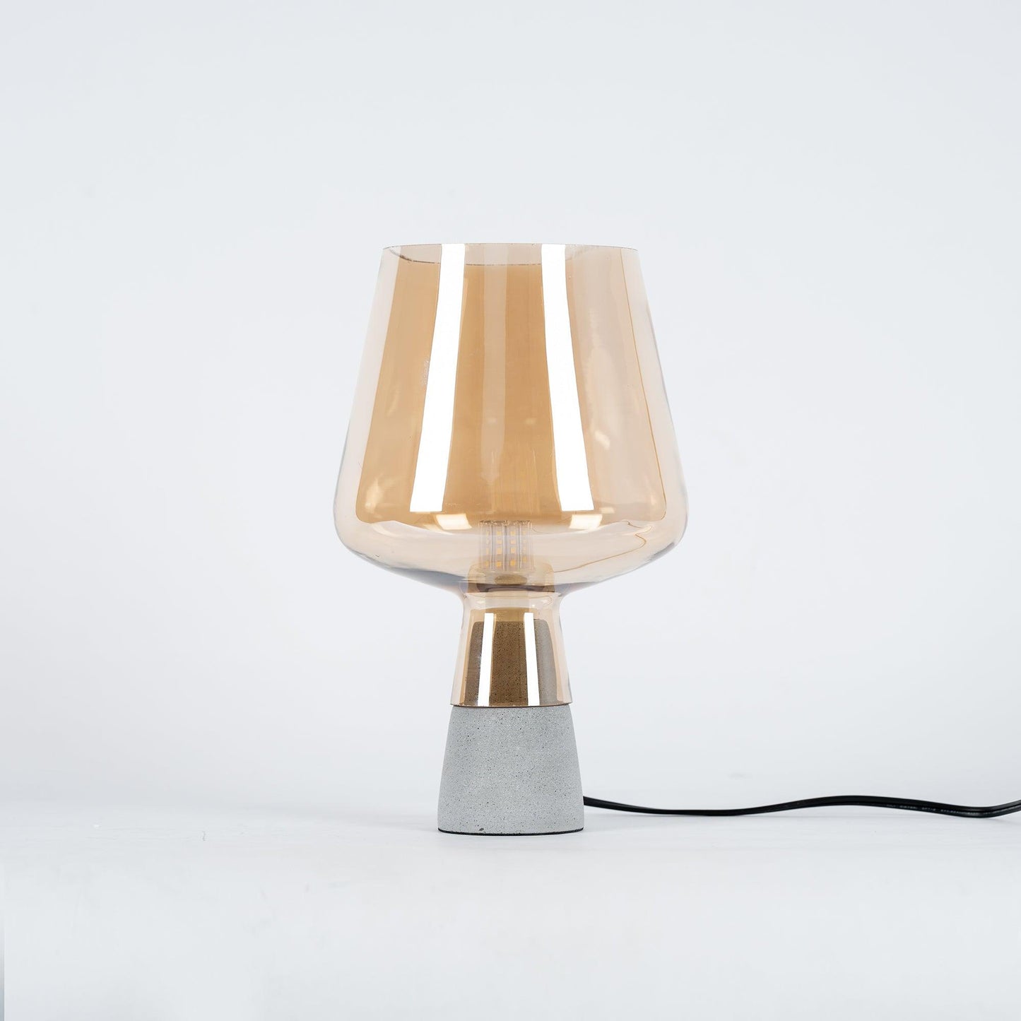 Leimu Table Lamp | Concrete & Mouthblown Glass | Grey