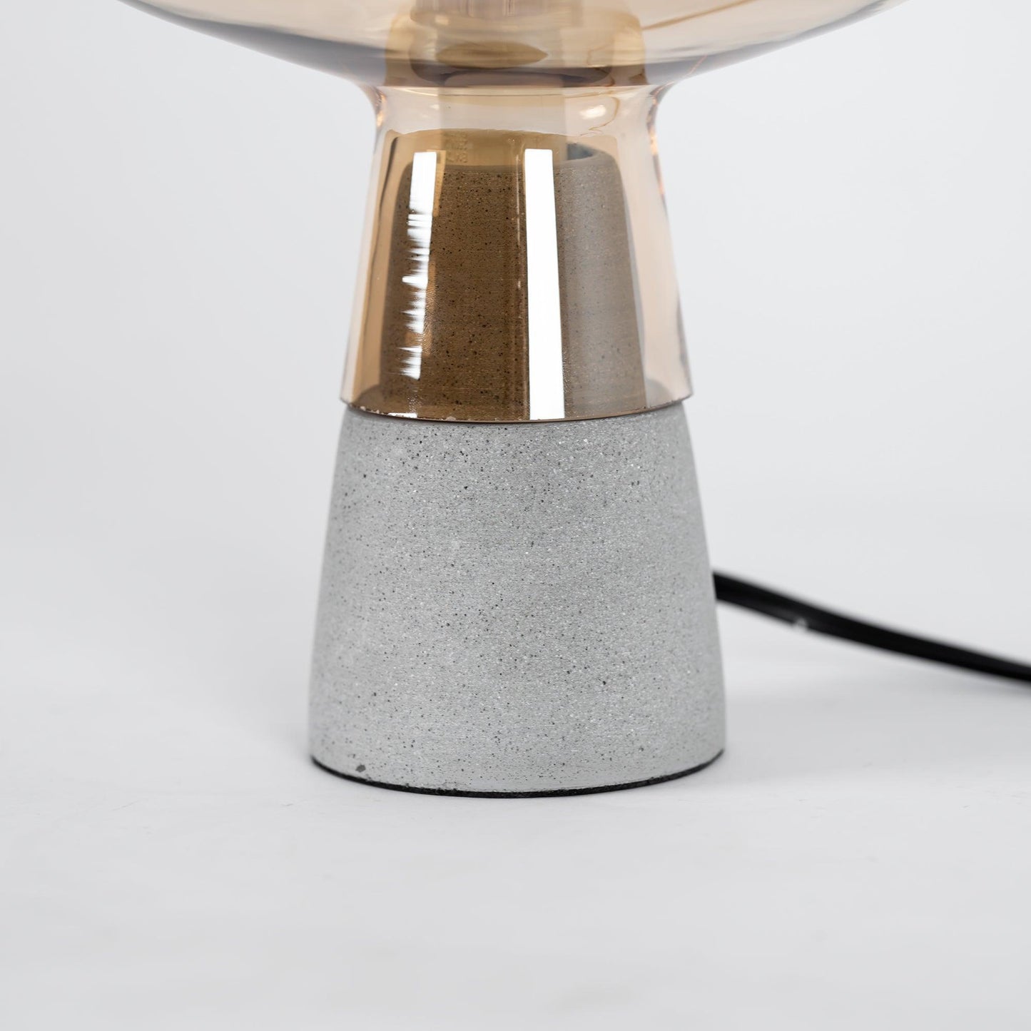 Leimu Table Lamp | Concrete & Mouthblown Glass | Grey