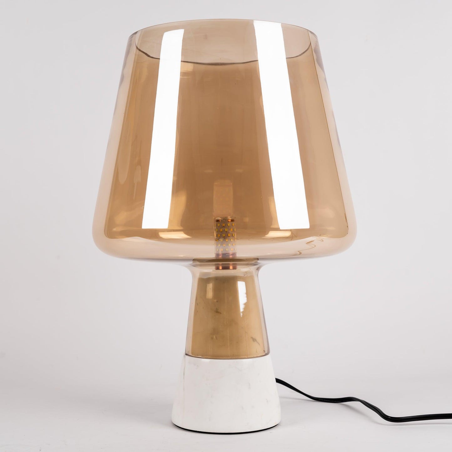 Leimu Table Lamp | Concrete & Mouthblown Glass | Grey