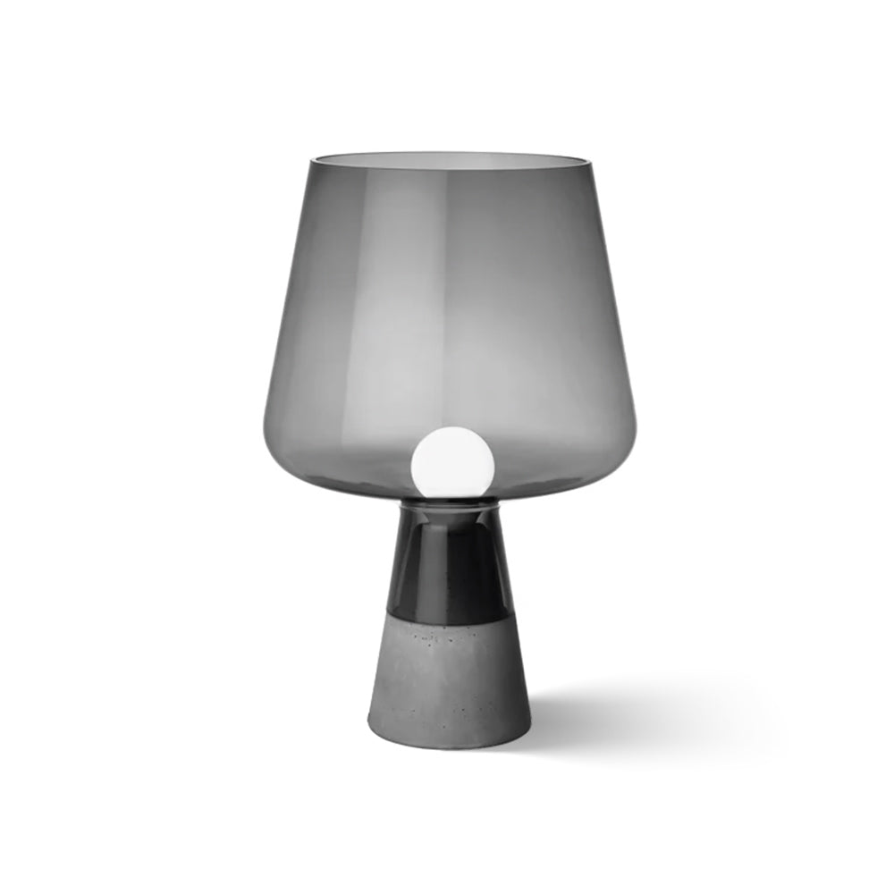 Leimu Table Lamp | Concrete & Mouthblown Glass | Grey