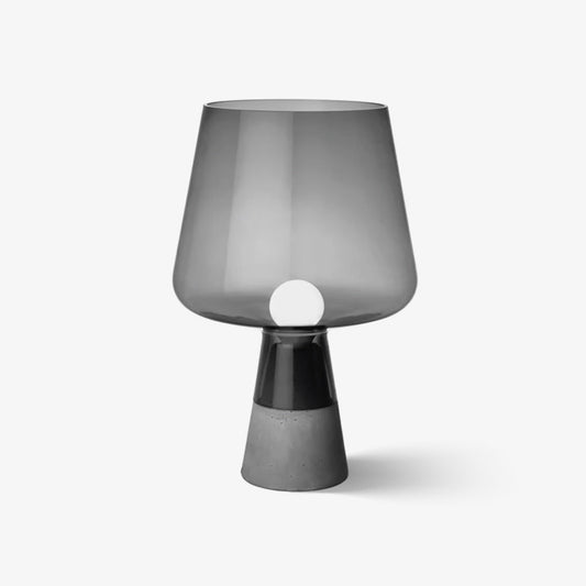 Leimu Table Lamp | Concrete & Mouthblown Glass | Grey