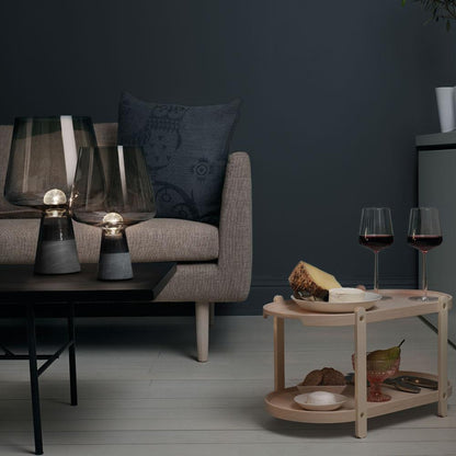 Leimu Table Lamp | Concrete & Mouthblown Glass | Grey