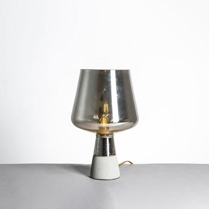 Leimu Table Lamp | Concrete & Mouthblown Glass | Grey