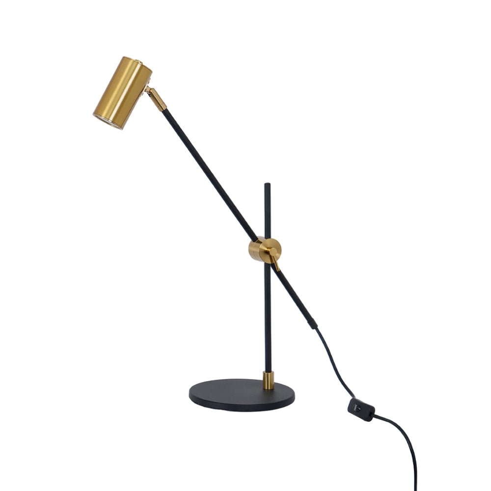 Lektor Table Lamp | Metal | Gold & Black | 60cm Diameter
