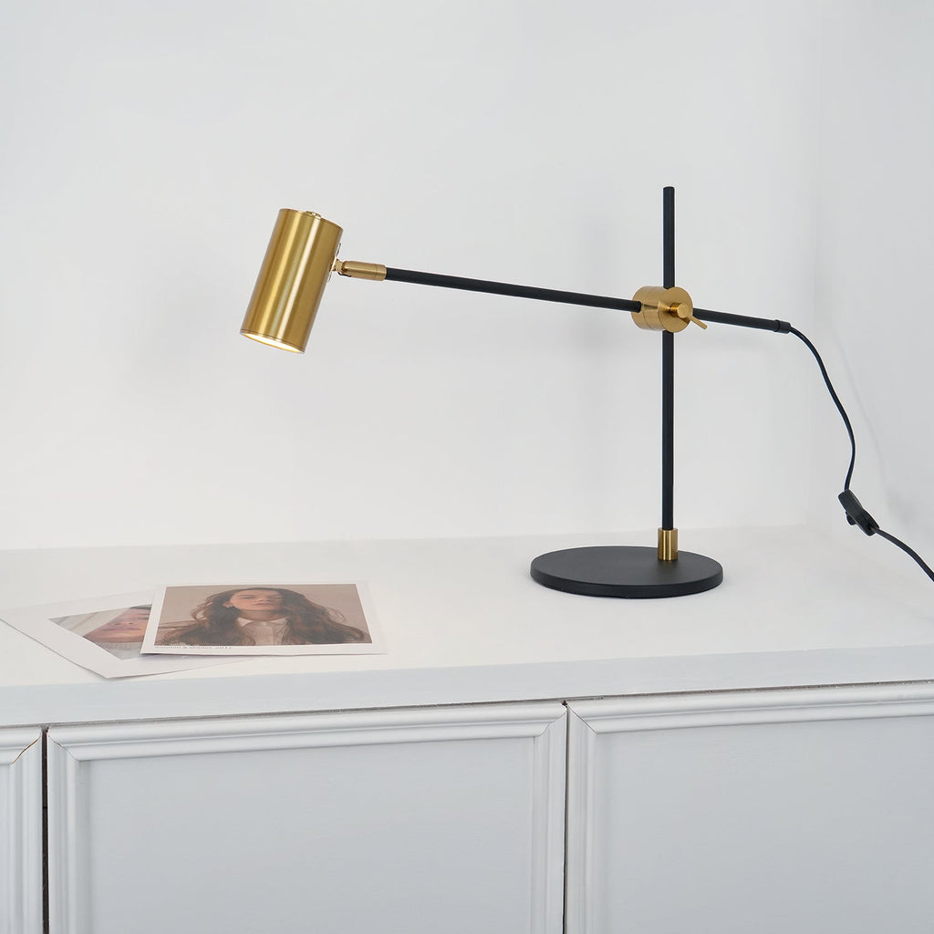 Lektor Table Lamp | Metal | Gold & Black | 60cm Diameter