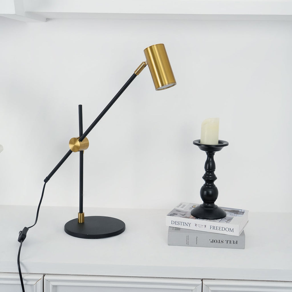 Lektor Table Lamp | Metal | Gold & Black | 60cm Diameter
