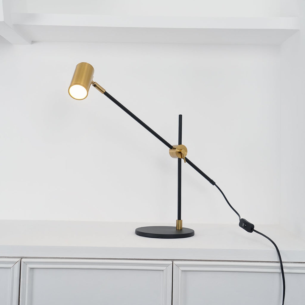 Lektor Table Lamp | Metal | Gold & Black | 60cm Diameter
