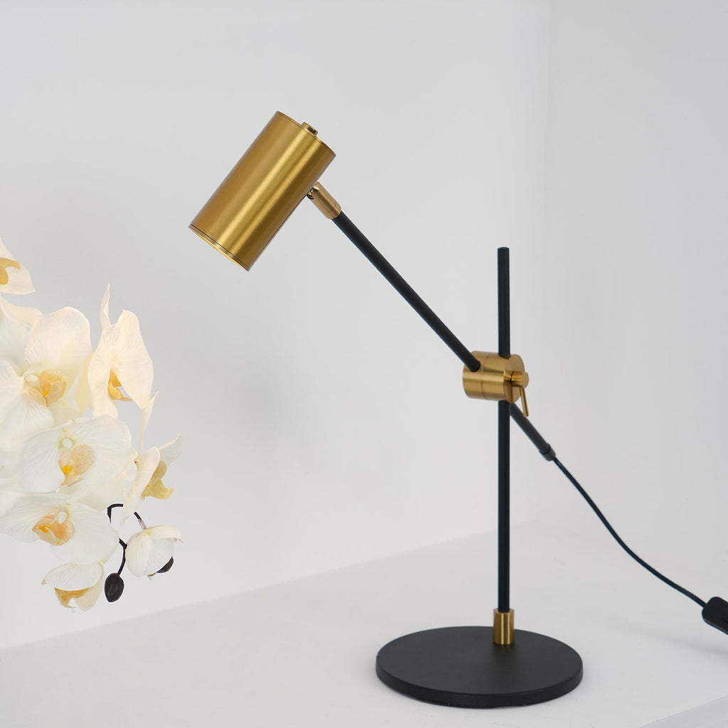 Lektor Table Lamp | Metal | Gold & Black | 60cm Diameter