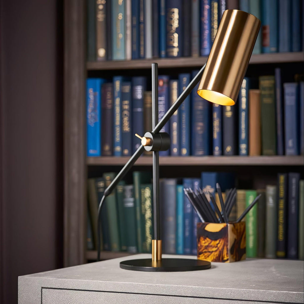 Lektor Table Lamp | Metal | Gold & Black | 60cm Diameter