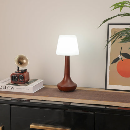 Lena Table Lamp | Wooden Base | Walnut Color