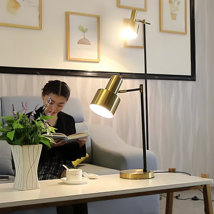 Lento Table Lamp | Polished Gold Finish | Black
