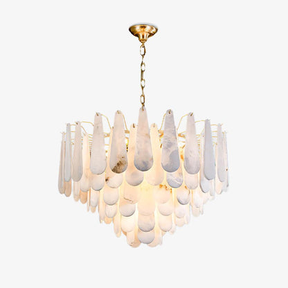 Leon Chandelier | Wrought Iron & Glass | Gold Finish