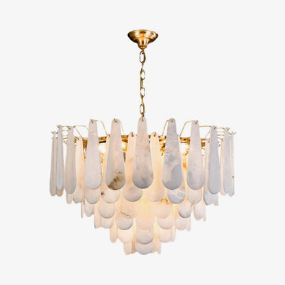 Leon Chandelier | Wrought Iron & Glass | Gold Finish