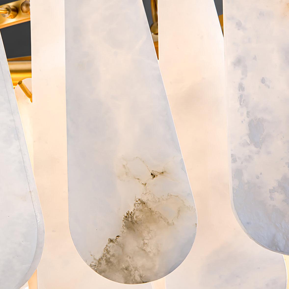 Leon Chandelier | Wrought Iron & Glass | Gold Finish