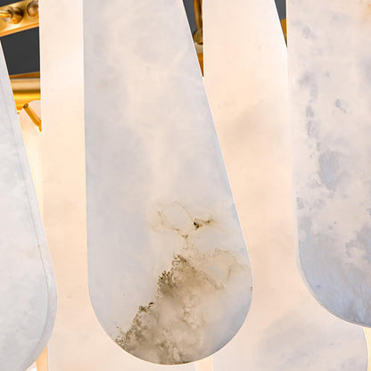 Leon Chandelier | Wrought Iron & Glass | Gold Finish