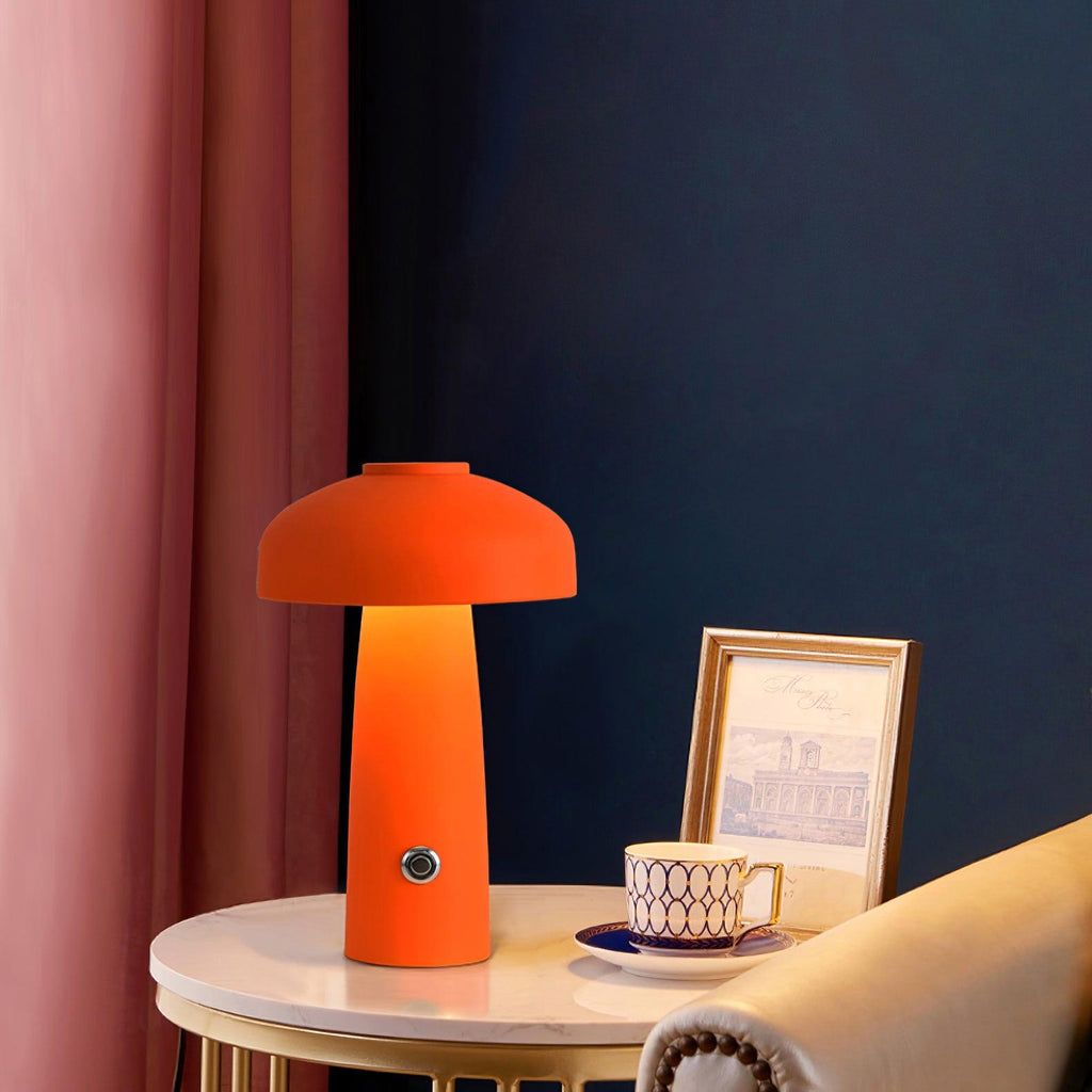 Leon Mushroom Table Lamp | Metal | Built-in Battery