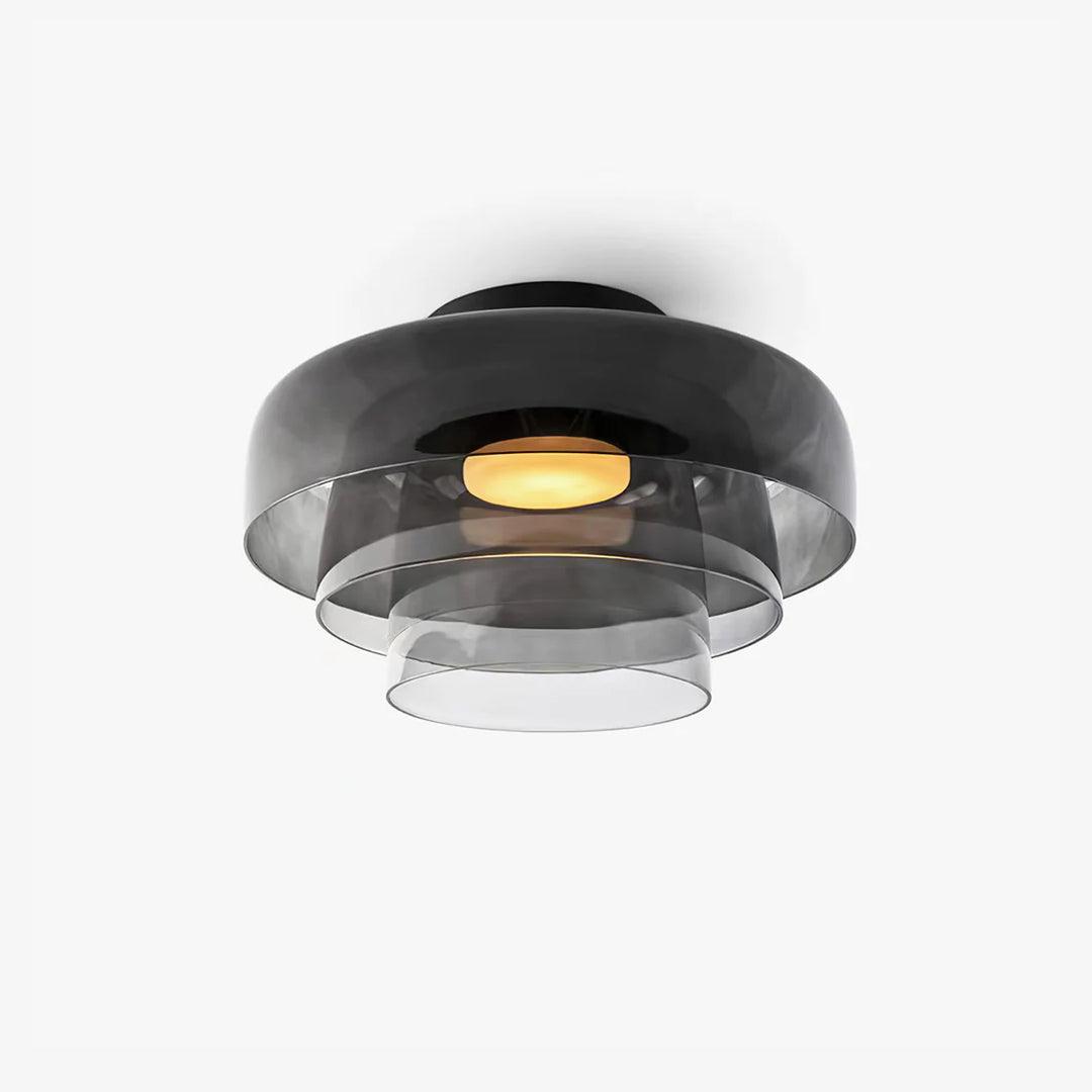 Levels Ceiling Light | Glass & Metal | Black, Smoke Grey, Green, Orange