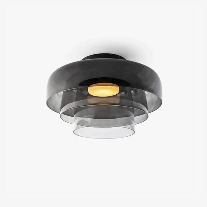 Levels Ceiling Light | Glass & Metal | Black, Smoke Grey, Green, Orange
