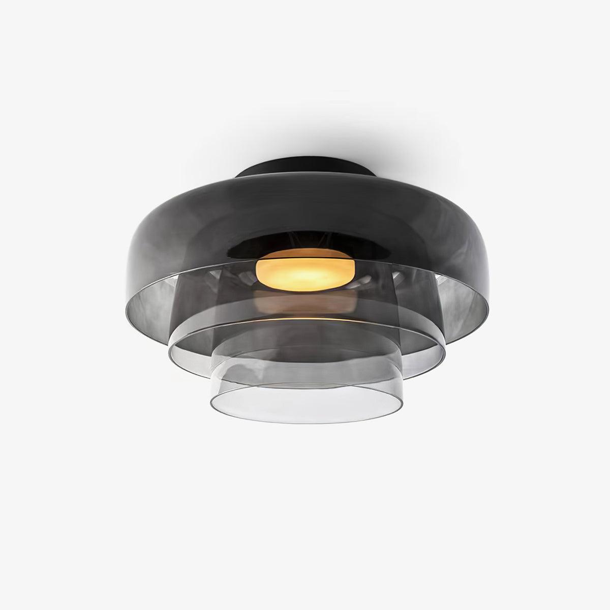 Levels Ceiling Light | Glass & Metal | Black, Smoke Grey, Green, Orange