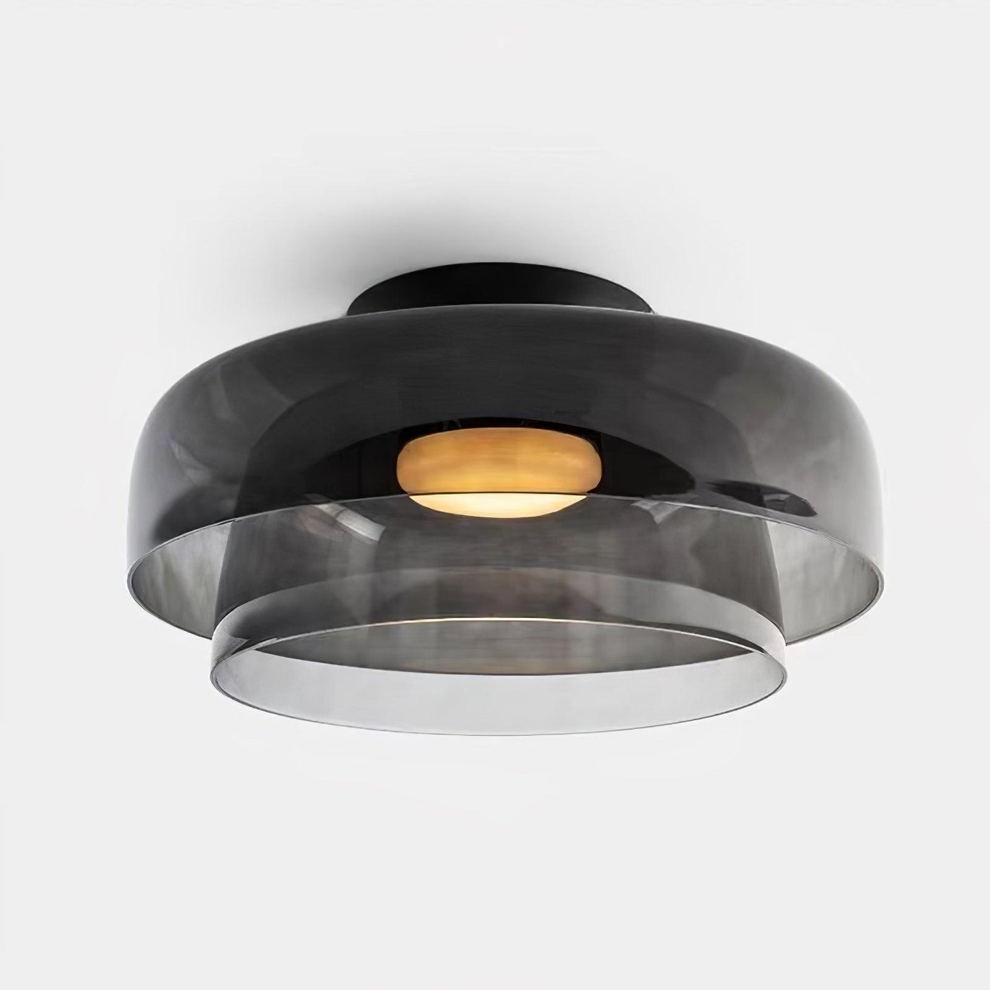 Levels Ceiling Light | Glass & Metal | Black, Smoke Grey, Green, Orange