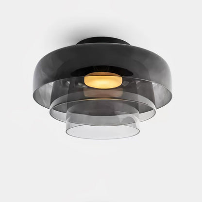 Levels Ceiling Light | Glass & Metal | Black, Smoke Grey, Green, Orange