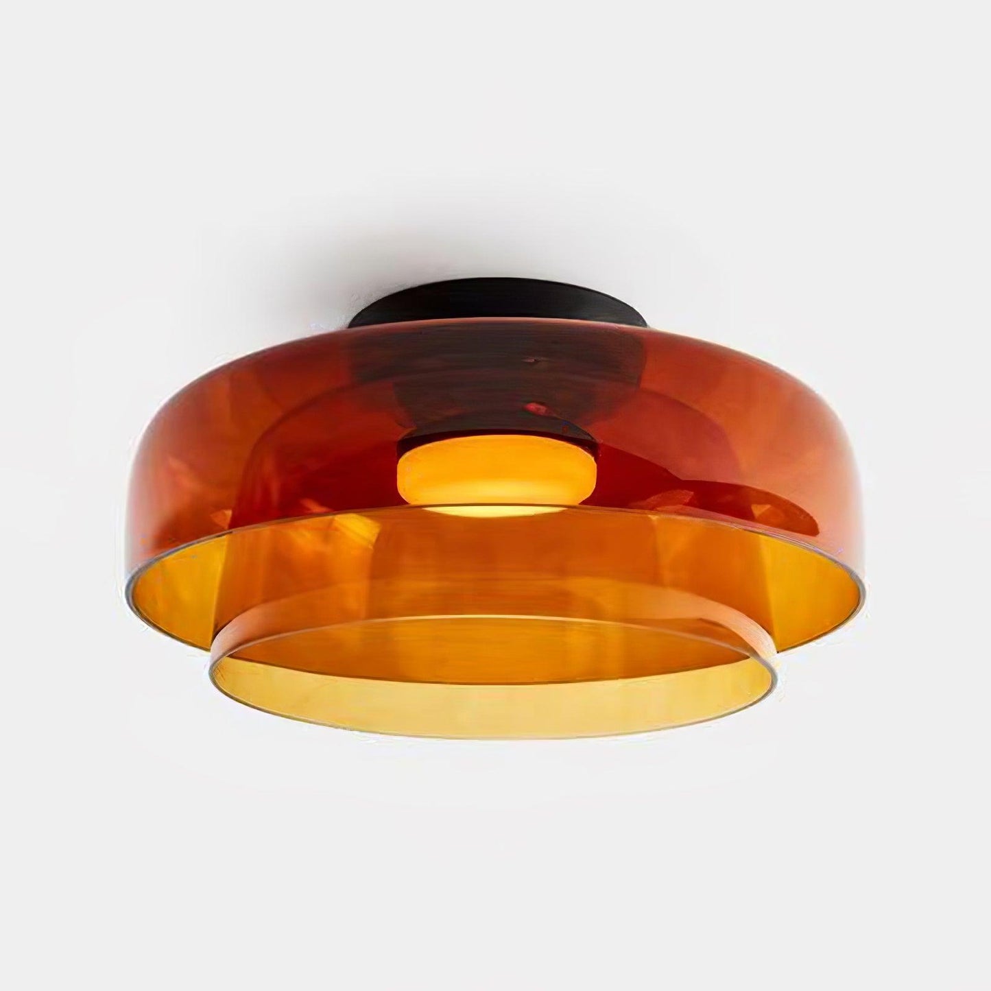Levels Ceiling Light | Glass & Metal | Black, Smoke Grey, Green, Orange