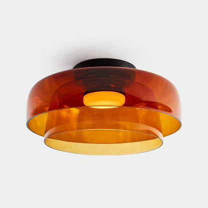 Levels Ceiling Light | Glass & Metal | Black, Smoke Grey, Green, Orange