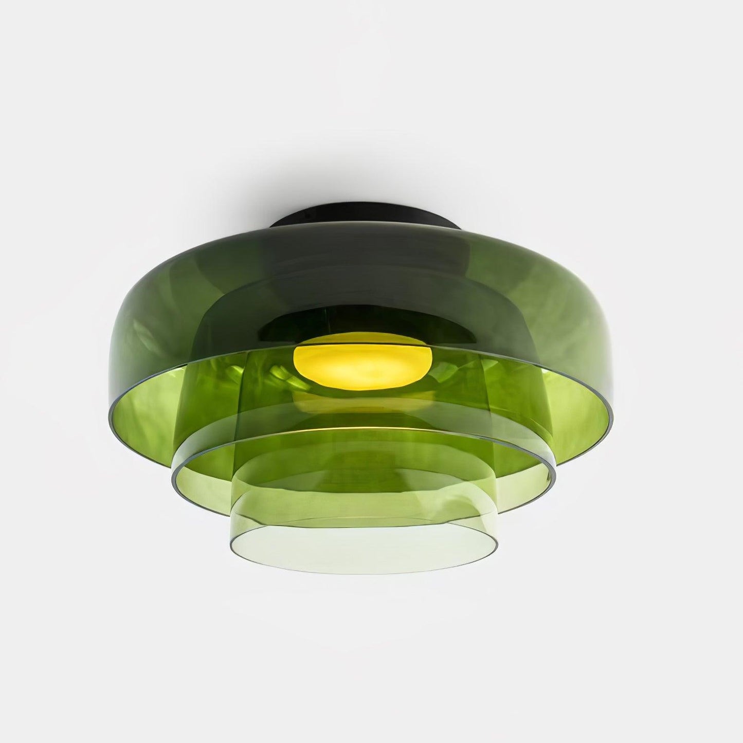 Levels Ceiling Light | Glass & Metal | Black, Smoke Grey, Green, Orange