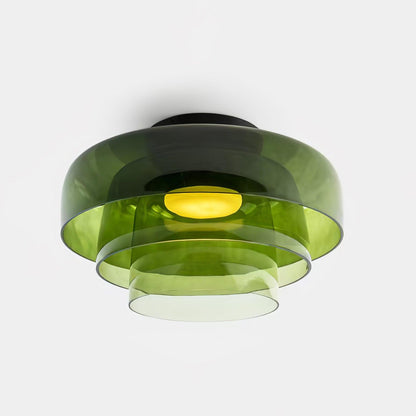 Levels Ceiling Light | Glass & Metal | Black, Smoke Grey, Green, Orange