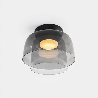 Levels Ceiling Light | Glass & Metal | Black, Smoke Grey, Green, Orange