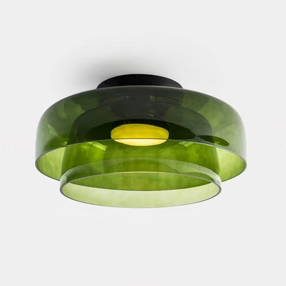 Levels Ceiling Light | Glass & Metal | Black, Smoke Grey, Green, Orange